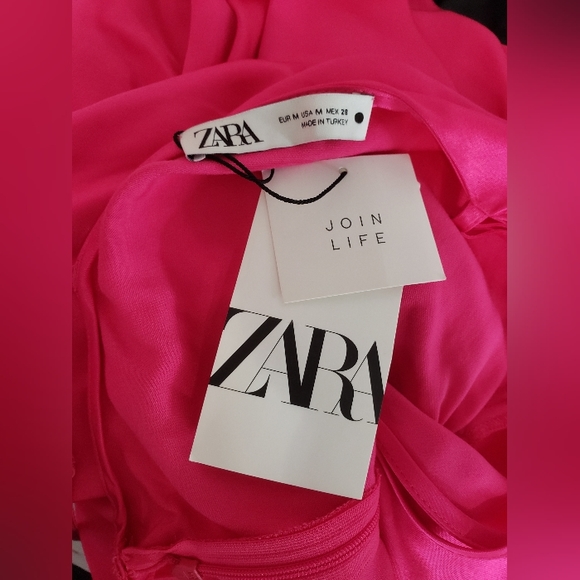 NWT Zara Draped Camisole Midi slip in Dress - Picture 11 of 11